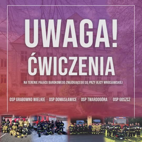 Uwaga - strażackie ćwiczenia