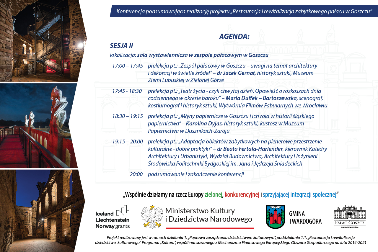 Konferencja podsumowująca realizację projektu „Restauracja i rewitalizacja zabytkowego pałacu w Goszczu”