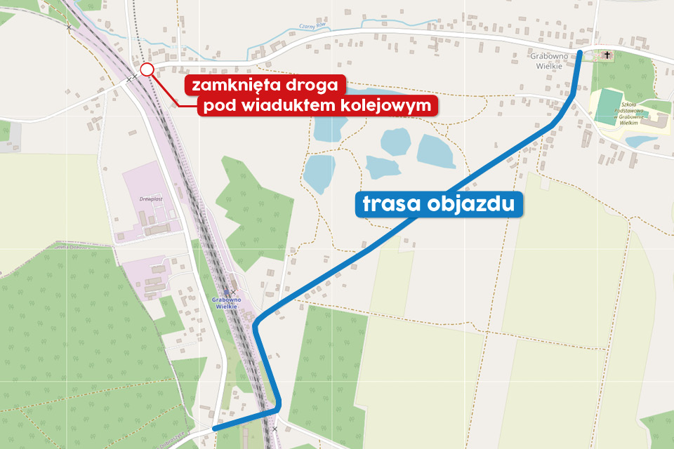 Uwaga - utrudnienia w ruchu