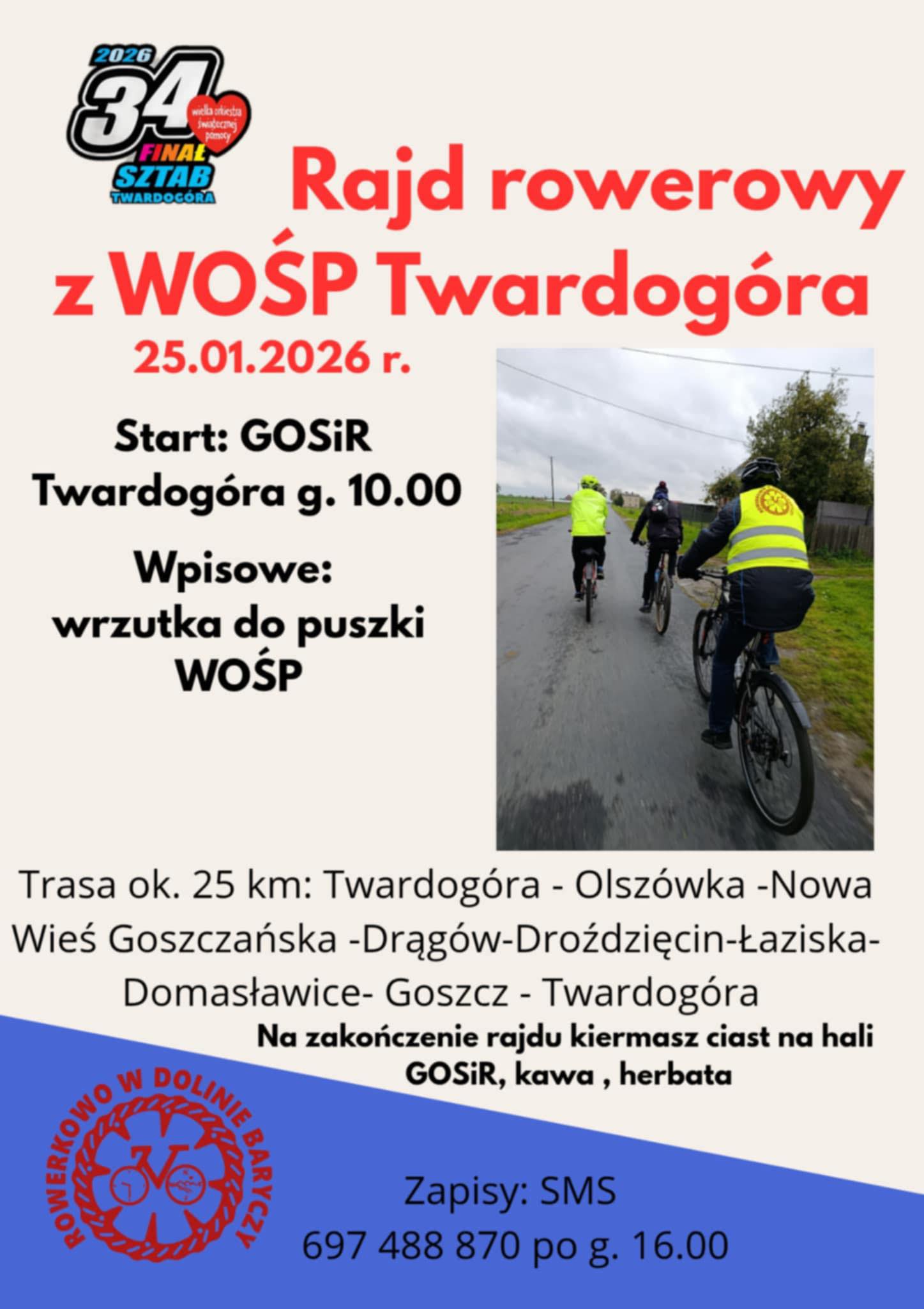 WOŚP - rajd rowerowy 
